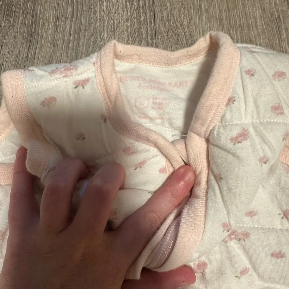Burt’s Bees pink Floral Sleep Sack,  12-18mo, 1.5 TOG